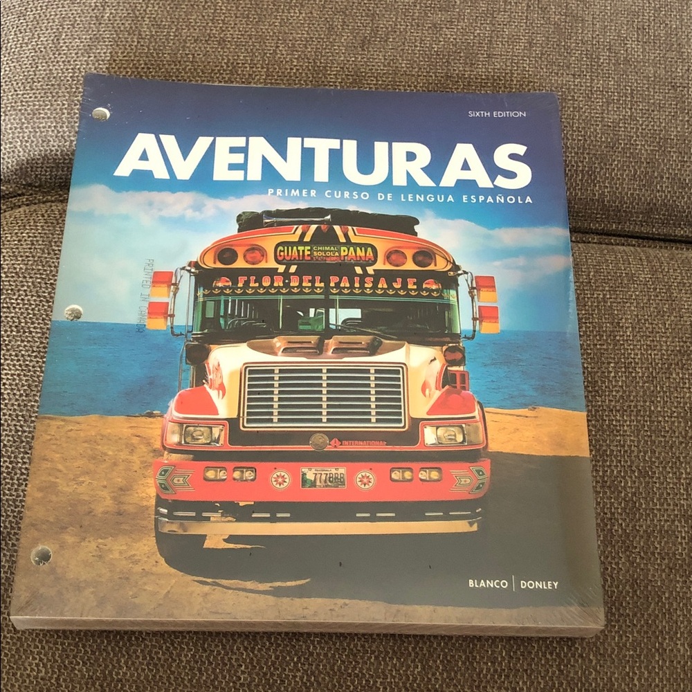 Aventuras Primer Curso de Lengua Española Textbook - Colorful Bus Cover